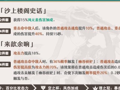 《原神》流浪者天赋升级材料一览！（所有天赋升级材料详解，让你的流浪者更加强大！）